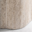 Mesa consola de travertino en color beige 160 x 45 x 80 cm – detalle