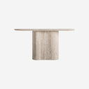 Mesa consola de travertino en color beige 160 x 45 x 80 cm