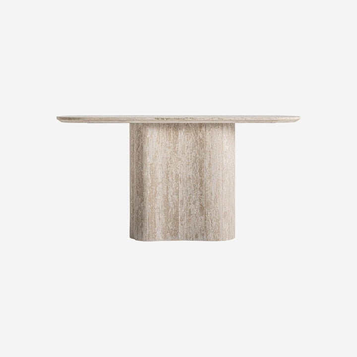 Mesa consola de travertino en color beige 160 x 45 x 80 cm