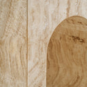 Mesa consola de travertino en color marrón claro – detalle