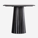 Mesa de bar – Negro / 80 x 80 x 75 cm / Madera de mango y mármol mate