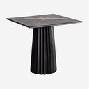 Mesa de bar – Negro / 80 x 80 x 75 cm / Madera de mango y mármol mate