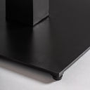 Mesa de bar de madera de acacia y hierro en color marrón – detalle