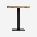 Mesa de bar de madera de acacia y hierro en color marrón