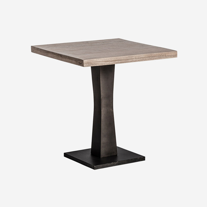 Mesa de bar de madera de mango y hierro