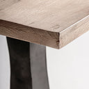 Mesa de bar de madera de mango y hierro – detalle