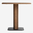 Mesa de bar de madera de mango y hierro en color marrón
