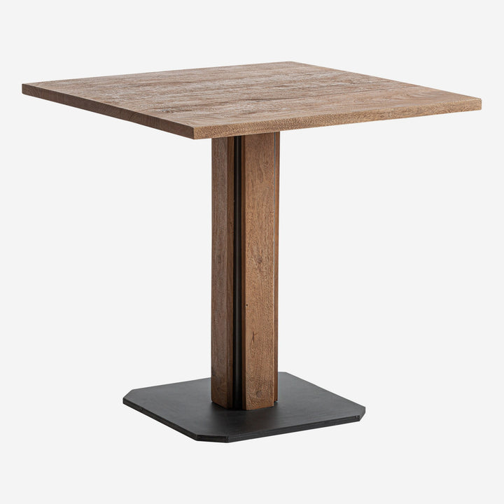 Mesa de bar de madera de mango y hierro en color marrón