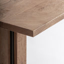 Mesa de bar de madera de mango y hierro en color marrón – detalle