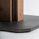 Mesa de bar de madera de mango y hierro en color marrón – detalle