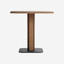 Mesa de bar de madera de mango y hierro en color marrón