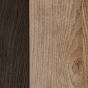 Mesa de bar de madera de roble y travertino en color marrón – detalle
