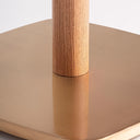 Mesa de bar en color blanco – 80 x 80 x 75 cm / Terrazo y madera de roble – detalle