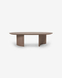Mesa de centro Brisa en nogal sobre fondo gris de estudio