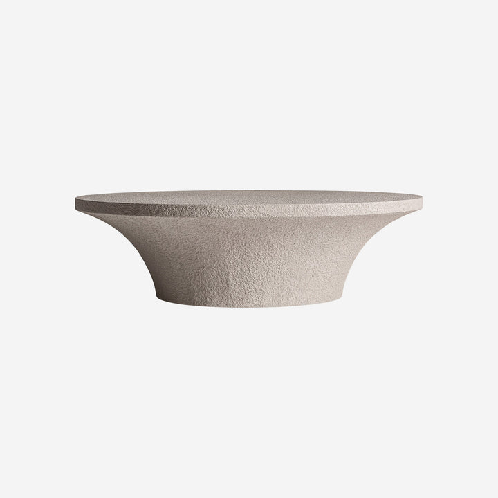 Mesa de centro de cemento en color beige