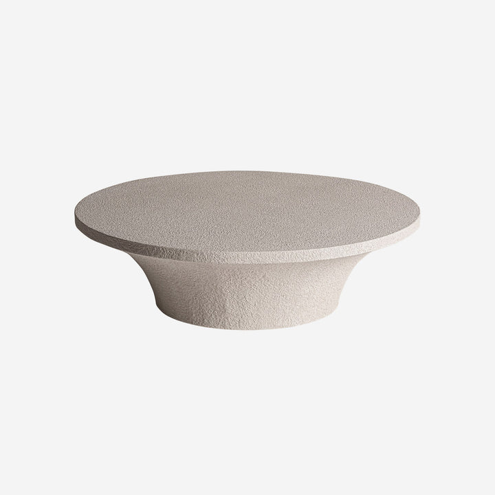 Mesa de centro de cemento en color beige