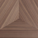Mesa de centro de chapa de nogal y MDF en color marrón – detalle