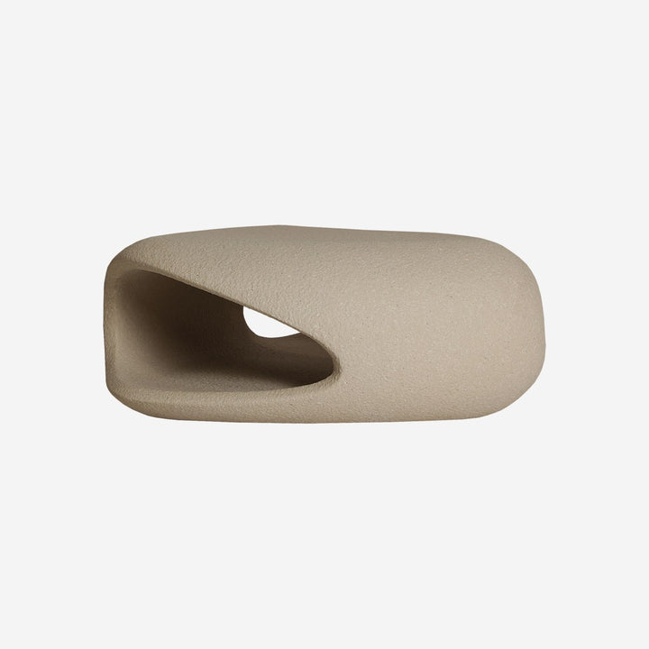 Mesa de centro de fibra de vidrio en color beige LATKY 86x88 cm