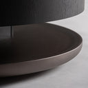 Mesa de centro de madera contrachapada y mármol en color negro – detalle