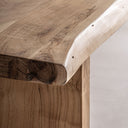 Mesa de centro de madera de acacia en color marrón claro – detalle