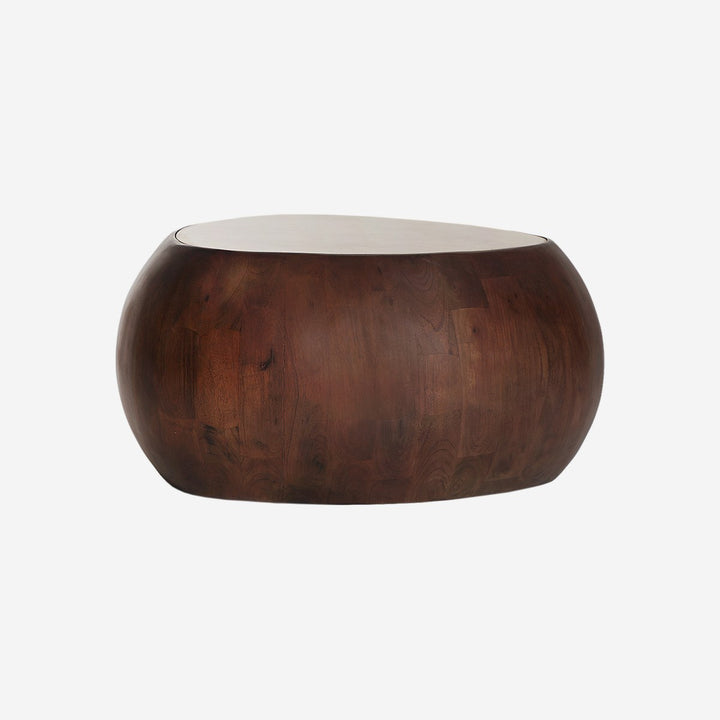 Mesa de centro de madera de mango en color marrón BRAINE