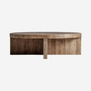 Mesa de centro de madera de olmo en color marrón