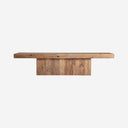 Mesa de centro de madera de pino reciclado en color marrón envejecido