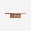 Mesa de centro de madera de pino reciclado en color marrón envejecido
