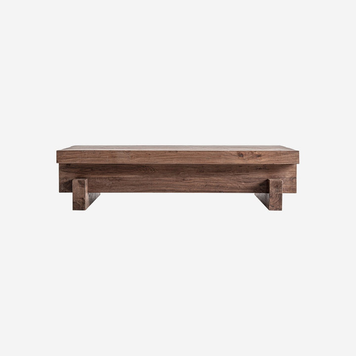 Mesa de centro de madera de sal en color marrón teñido 150 x 90 x 37 cm