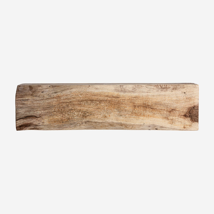Mesa de centro de madera de suar en color marrón de aire étnico