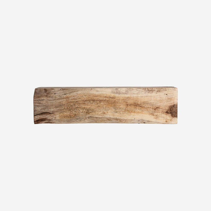 Mesa de centro de madera de suar en color marrón de aire étnico