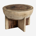 Mesa de centro de madera de suar en color marrón natural 60 x 43 cm