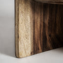 Mesa de centro de madera de suar en color marrón natural 60 x 43 cm – detalle