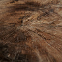 Mesa de centro de madera de suar en color marrón natural 60 x 43 cm – detalle