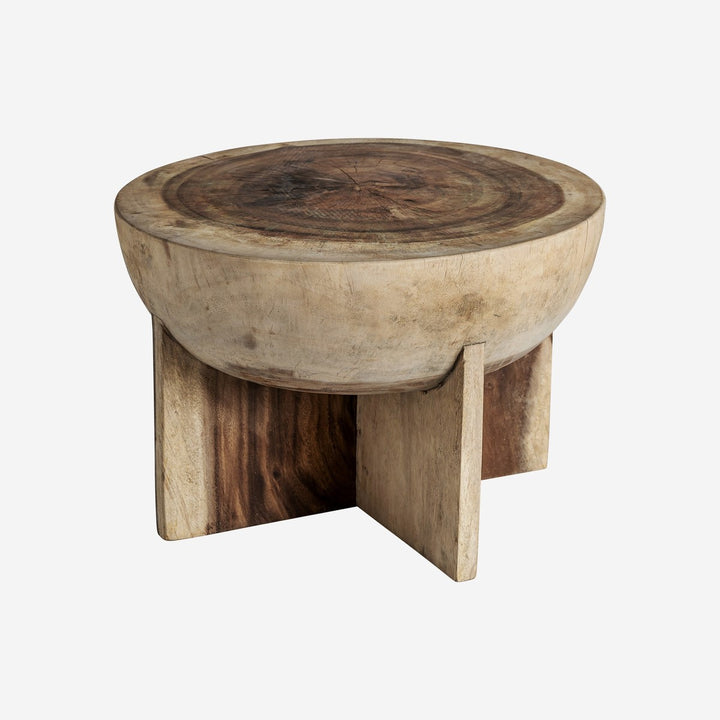 Mesa de centro de madera de suar en color marrón natural 60 x 43 cm
