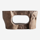 Mesa de centro de madera de suar en color marrón natural 65 x 57 x 40 cm