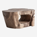 Mesa de centro de madera de suar en color marrón natural 65 x 57 x 40 cm