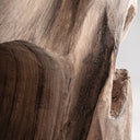 Mesa de centro de madera de suar en color marrón natural 65 x 57 x 40 cm – detalle