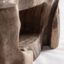Mesa de centro de madera de suar en color marrón natural 65 x 57 x 40 cm – detalle