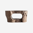 Mesa de centro de madera de suar en color marrón natural 65 x 57 x 40 cm