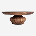 Mesa de centro de madera de suar en color marrón satinado