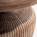 Mesa de centro de madera de suar en color marrón satinado – detalle