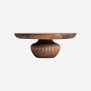 Mesa de centro de madera de suar en color marrón satinado