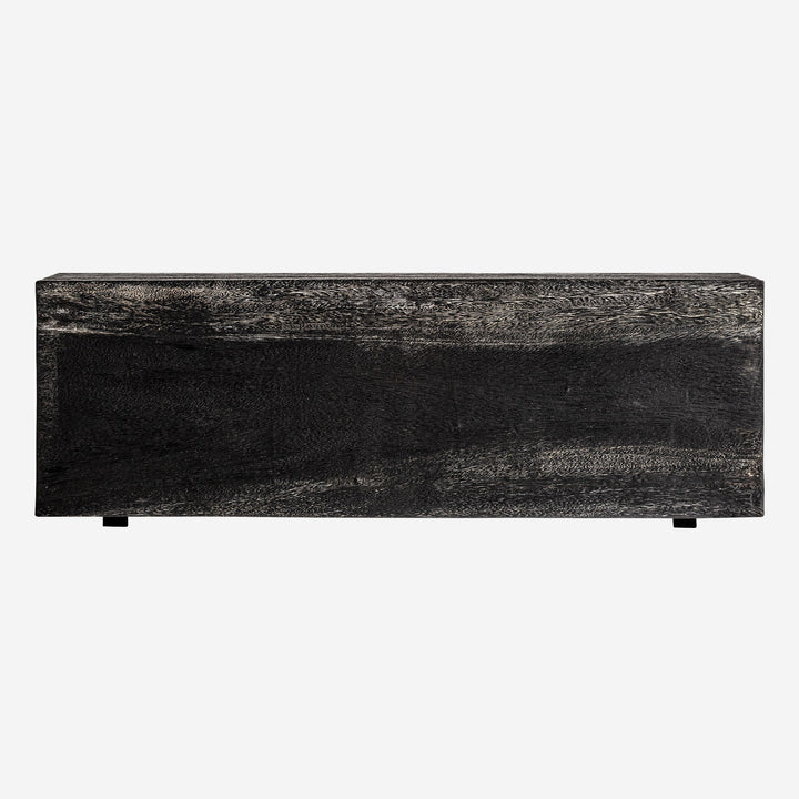 Mesa de centro de madera de suar en color negro 120 x 40 x 35 cm