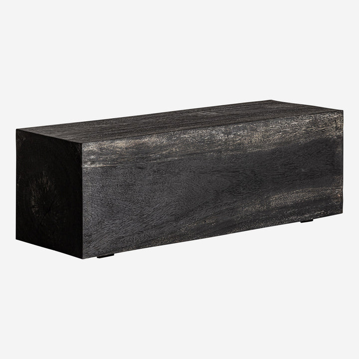 Mesa de centro de madera de suar en color negro 120 x 40 x 35 cm