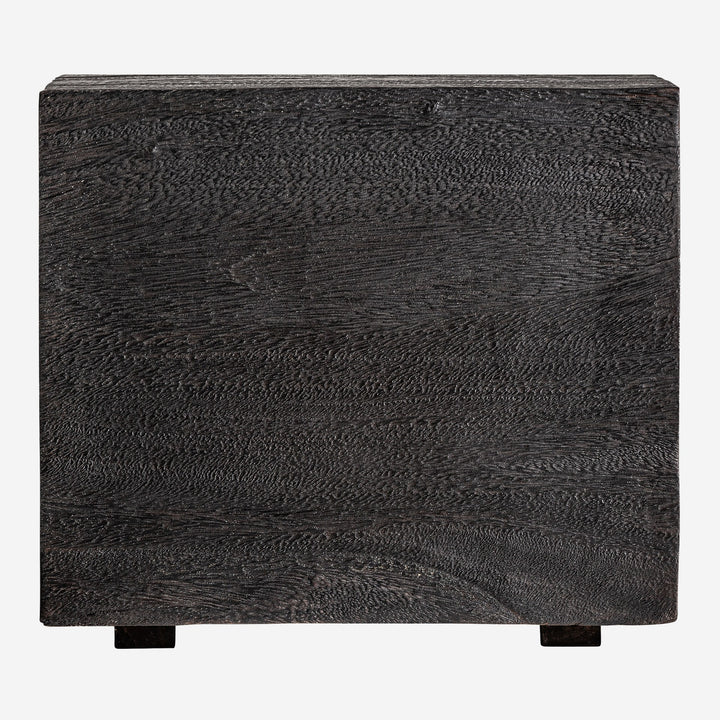 Mesa de centro de madera de suar en color negro 45 x 40 x 35 cm