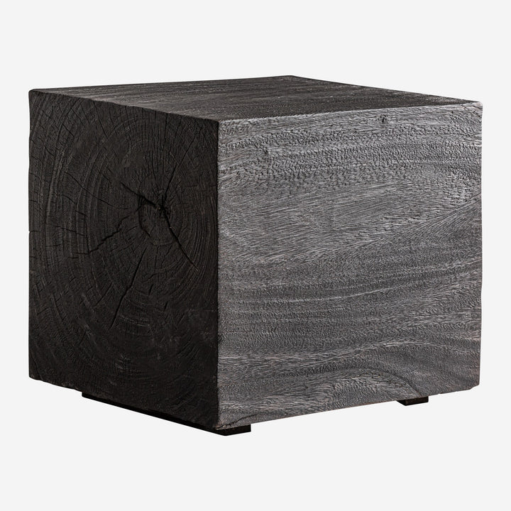 Mesa de centro de madera de suar en color negro 45 x 40 x 35 cm