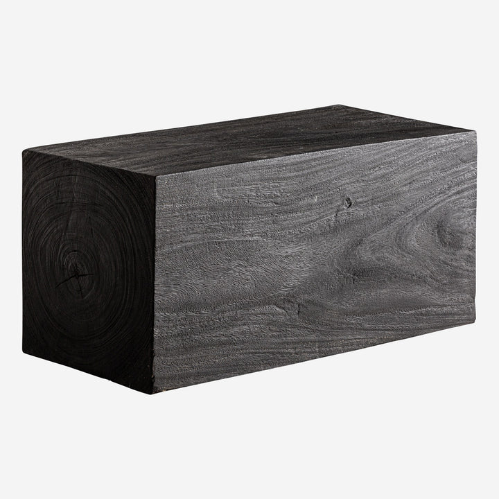 Mesa de centro de madera de suar en color negro 80 x 40 x 38 cm