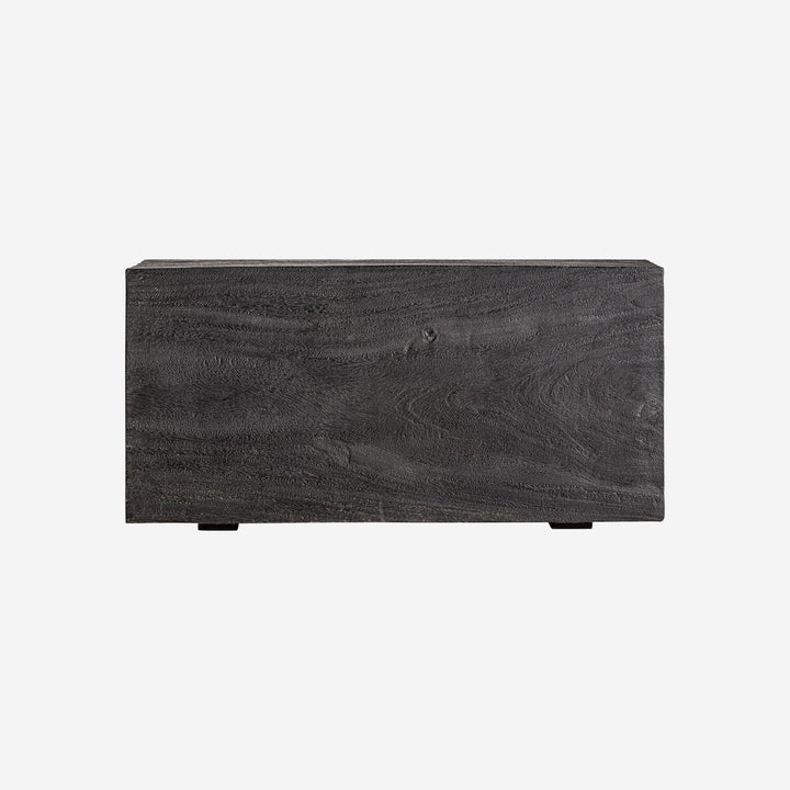 Mesa de centro de madera de suar en color negro 80 x 40 x 38 cm