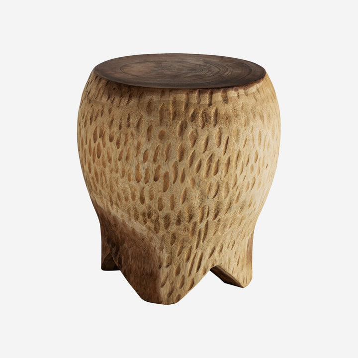 Mesa de centro de madera de suar en tonos marrones